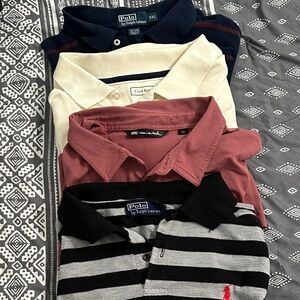 Polo by Ralph Lauren Navy & Gray Striped Men’s Polo Lot